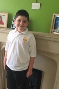 Joseph in his school uniform