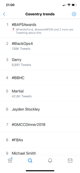 Coventry Trends screenshot - BAPSAwards no.1!