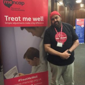 Youssef showing his support for the Treat Me Well campaign