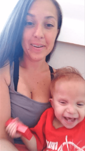 Kassy and her son Kenai who has a rare chromosome disorder